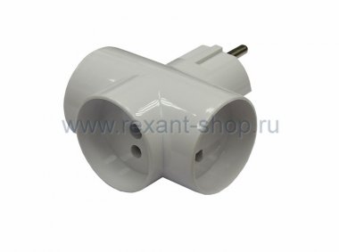 Фотография товара 'Rexant Евротройник электрический без заземления 220V, 16А 11-1061'