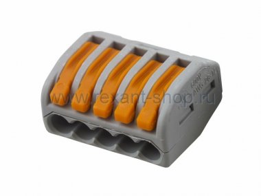 Фотография товара 'Rexant Универсальная многоразовая 5-проводная клемма 07-5155'