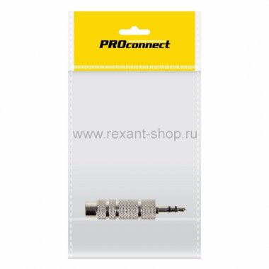 Фотография товара 'Rexant Переходник гн. 6.3 ст.- шт. 3.5 мм стерео 14-0213-7'