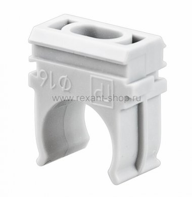 Фотография товара 'Rexant Крепёж-клипса для труб д.16 мм 28-0116-2'