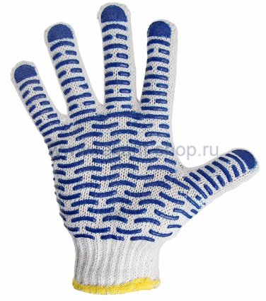 Фотография товара 'Rexant Перчатки ХБ с нанесением ПВХ 09-0214'