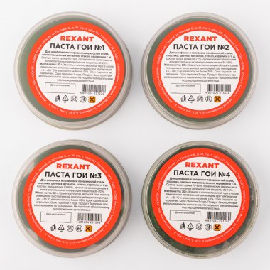 Фотография товара 'Rexant 09-3770 Набор П1 полировальный (паста ГОИ №1, №2, №3, №4)'