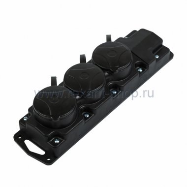 Фотография товара 'Rexant Розетка штепсельная переносная трехместная с заземляющим контактом влагозащищенная IP 44 11-8725'