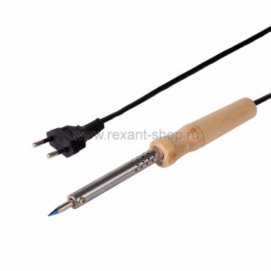Фотография товара 'Rexant Паяльник ПД 220В 65Вт деревянная ручка 12-0176-4'