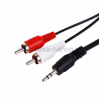 Фотография товара 'Rexant Шнур 3.5мм стерео штекер - 2 RCA 17-4202-8'