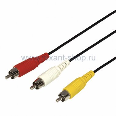 Фотография товара 'Rexant Шнур 3х3 RCA 1.5М 17-0202-6'