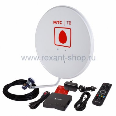 Фотография товара 'Rexant Комплект Спутникового ТВ от МТС, ТВ-приставка 35-0105'