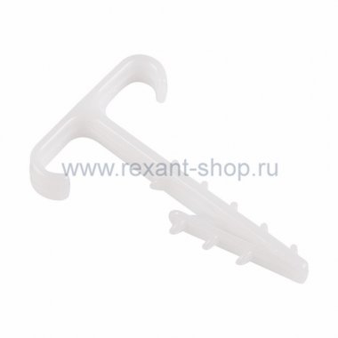 Фотография товара 'Rexant Дюбель-скоба Т-образная для двух плоских кабелей 07-4615'