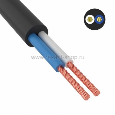 Фотография товара 'Rexant Провод ПВС 2х1,5 мм 01-8035-4'