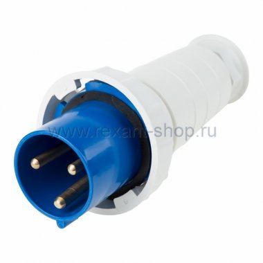 Фотография товара 'Rexant Вилка 033 переносная 2Р+РЕ 63А 220В IP67 11-8906'