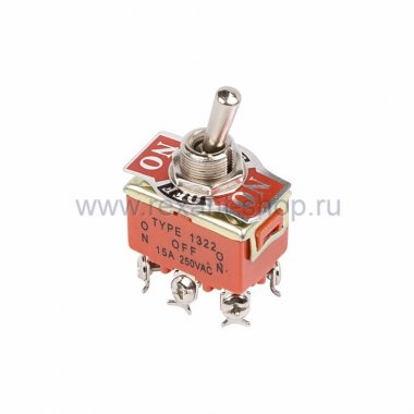Фотография товара 'Rexant Тумблер 250V 6А (6c) 36-4132'