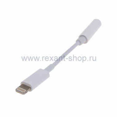 Фотография товара 'Rexant Кабель переходник с iPhone 7 на AUX 18-0177-9'