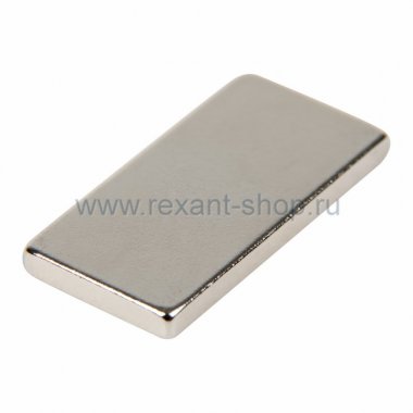 Фотография товара 'Rexant Неодимовый магнит прямоугольник 20х10х2мм 72-3404'