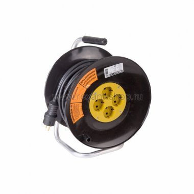 Фотография товара 'Rexant Удлинитель силовой на катушке 4 гнезда с/з 30 м 11-7613'