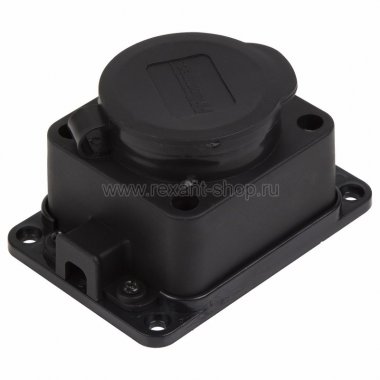 Фотография товара 'Rexant Розетка штепсельная одноместная влагозащищенная, с/з, переносная,16А, IP44 78-0510'