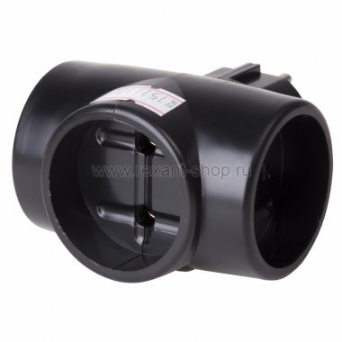 Фотография товара 'Rexant Тройник электрический, 6/10 А, без заземления 11-1076'