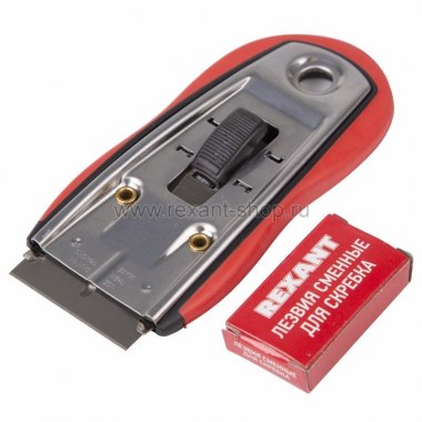 Фотография товара 'Rexant Скребок с выдвижным лезвием 12-4963'