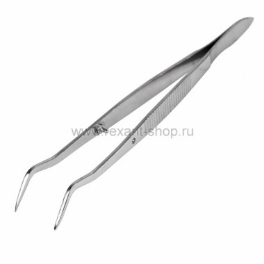 Фотография товара 'Rexant Пинцет изогнутый, узкий, фиксатор, рифленый 12-0358'