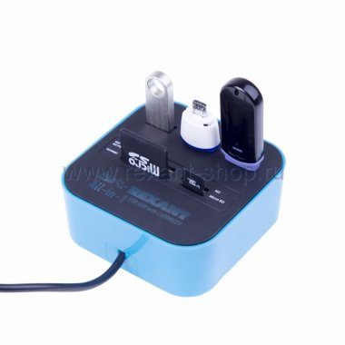 Фотография товара 'Rexant Разветвитель USB на 3 порта + картридер 18-4121'