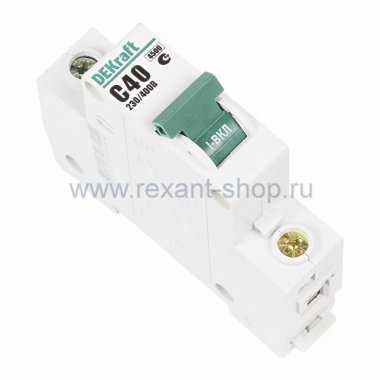 Фотография товара 'Rexant Автомат 1-полюсный 40А 4,5кА 81-0264'