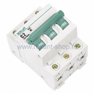 Фотография товара 'Rexant Автомат 3-полюсный 2А 4,5кА 81-0267'