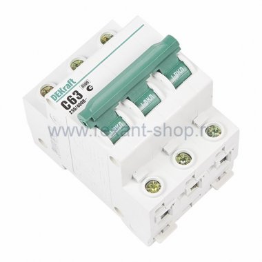Фотография товара 'Rexant Автомат 3-полюсный 63А 4,5кА 81-0272'