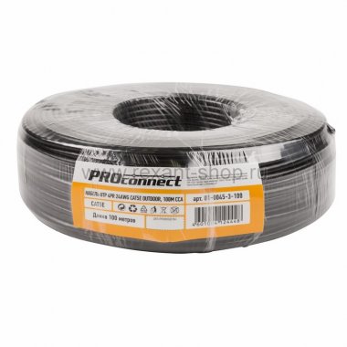 Фотография товара 'Rexant Кабель UTP 4PR 24AWG CAT5e OUTDOOR, 100м 01-0045-3-100'