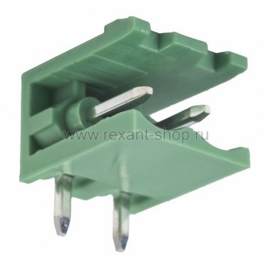 Фотография товара 'Rexant Разьемный клемный блок угловой (2EDGR-02P) 5мм 16-0912-9'