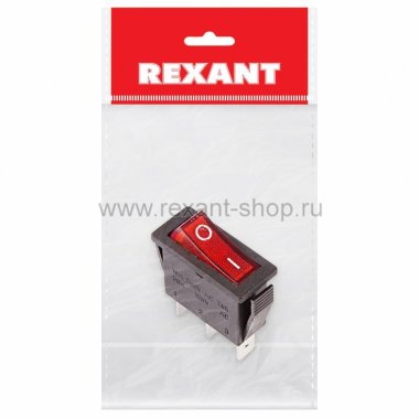 Фотография товара 'Rexant Выключатель клавишный 250V 15А 36-2210-1'