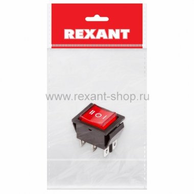 Фотография товара 'Rexant Выключатель клавишный 250V 15А 36-2390-1'