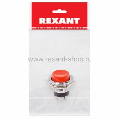 Фотография товара 'Rexant Выключатель-кнопка металл 220V 2А (2с) 36-3351-1'