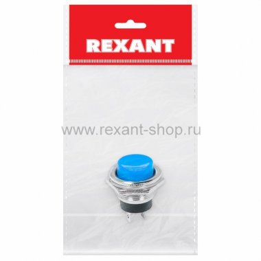 Фотография товара 'Rexant Выключатель-кнопка металл 220V 2А (2с) 36-3352-1'