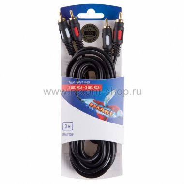 Фотография товара 'Rexant Шнур 2RCA - 2RCA 3М 06-3044'
