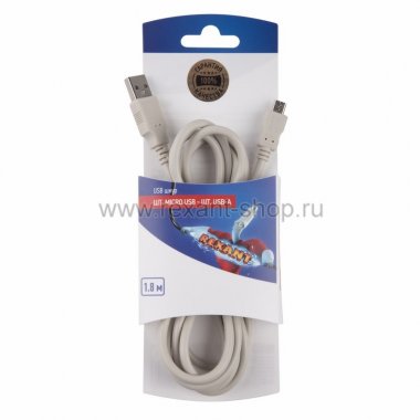 Фотография товара 'Rexant Шнур micro USB, USB-A 1.8M 06-3154'
