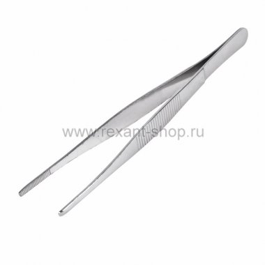 Фотография товара 'Rexant Пинцет прямой, рифленый 160 мм 12-0366'