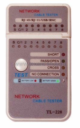 Фотография товара 'Rexant Тестер Кабеля "мини" RJ-45+RJ-11 (HT-C004), (HT-228) 12-1010'