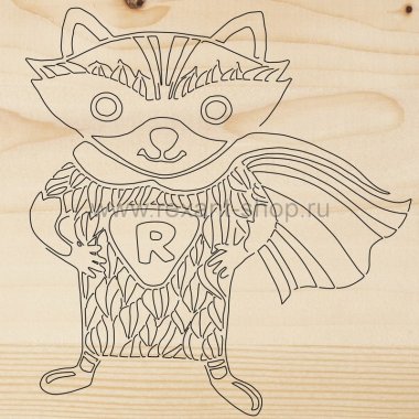 Фотография товара 'Rexant Доска для выжигания «Супергерой Енот»12-0904'