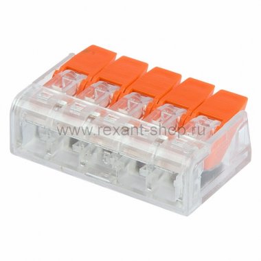Фотография товара 'Rexant Универсальная компактная клемма, 5-проводная 07-5205'