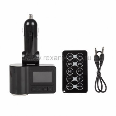 Фотография товара 'Rexant Автомобильный MP3 FM-модулятор USB +гнездо автоприкуривателя 18-2421-9'