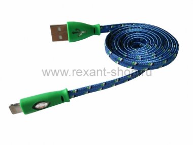 Фотография товара 'Rexant USB кабель светящиеся разъемы для iPhone 5/6/7 18-4259'