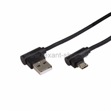 Фотография товара 'Rexant USB кабель microUSB, шнур «soft touch» 18-7026-9'