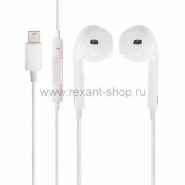 Фотография товара 'Rexant Bluetooth-наушники с микрофоном и разъёмом Lightning 18-2010-9'