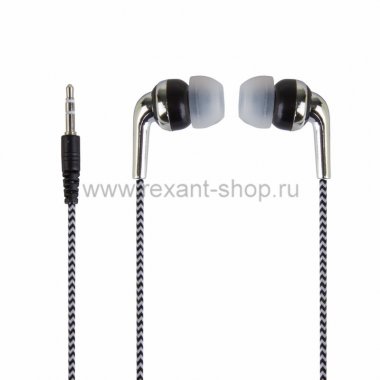 Фотография товара 'Rexant Наушники пластмассовые тканевая оплетка 18-2016-9'