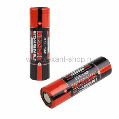 Фотография товара 'Rexant Высокоемкостный аккумулятор 18650 unprotected 20 А Li-ion 3000 mAH 30-2035-05'