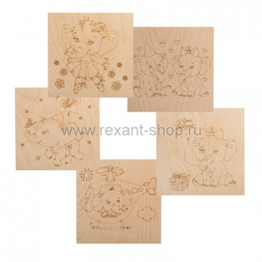 Фотография товара 'Rexant Доски для выжигания «Слоненок» 12-0932'