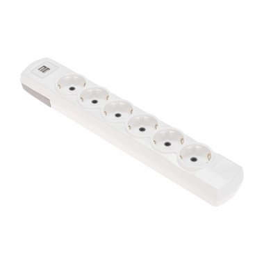 Фотография товара 'Rexant 13-4407 Колодка PREMIUM 6 гнезд, с/з, 2 USB'