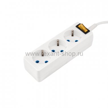 Фотография товара 'Rexant Удлинитель 3 гнезда 1,5 м 11-2423'