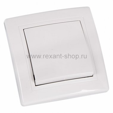 Фотография товара 'Rexant Выключатель одноклавишный, проходной, скрытой установки 78-0125'