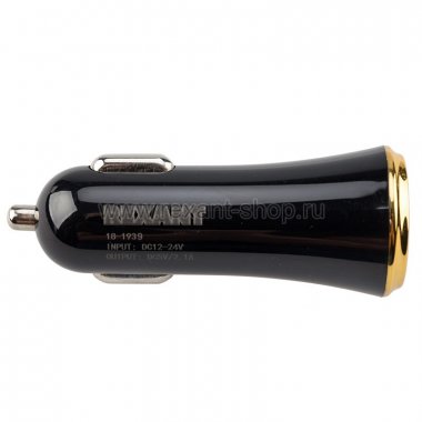Фотография товара 'Rexant Автозарядка в прикуриватель 2хUSB с индикацией 18-1939'