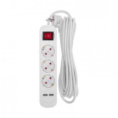 Фотография товара 'Rexant 13-4017Удлинитель STANDARD 3 гнезда, 5м, 3х1,0мм?, с/з'